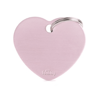 placa my family heart alu pink