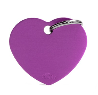 placa my family heart alu purple