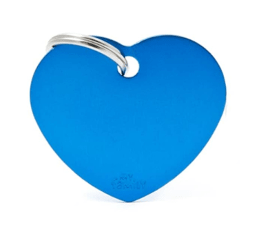 placa my family heart blue