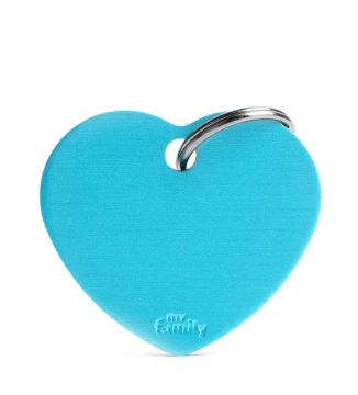 placa my family heart light blue