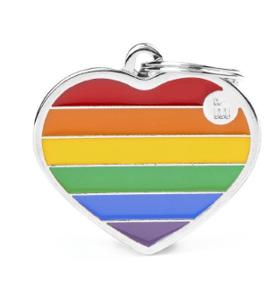 placa my family heart rainbow