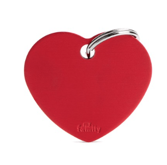 placa my family heart red