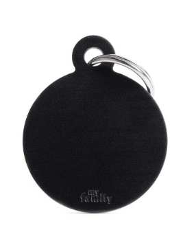 placa my family round alu black