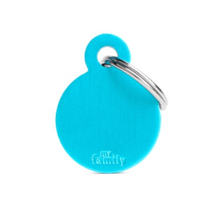placa my family round blue