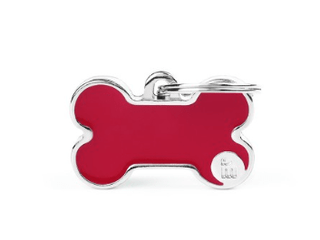 placa my family small bone red