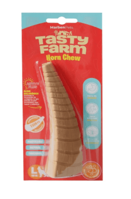 tasty farm cuerno masticable soporte colageno