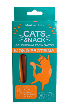 cats snack salchichas mono prot gato