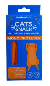 cats snack salchichas mono prot gato
