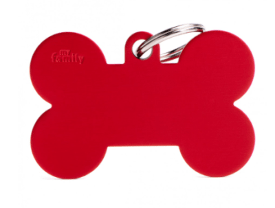 placa my family red alu bone