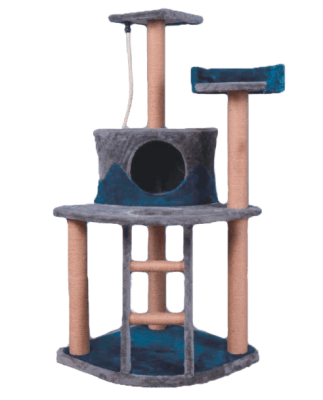 mp rascador felpa suave azul marino