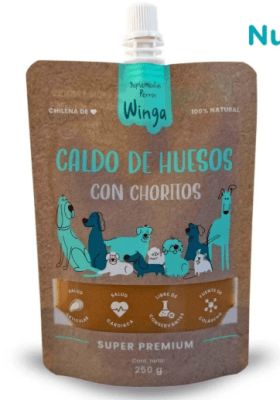 winga caldo hueso chorito perro