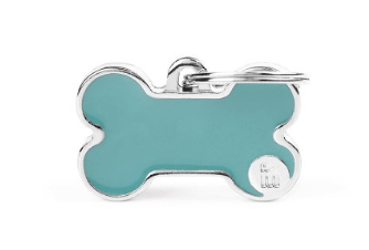 placa my family small bone light blue