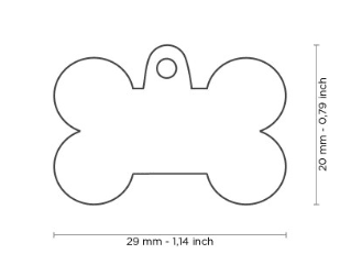 placa my family small bone light blue