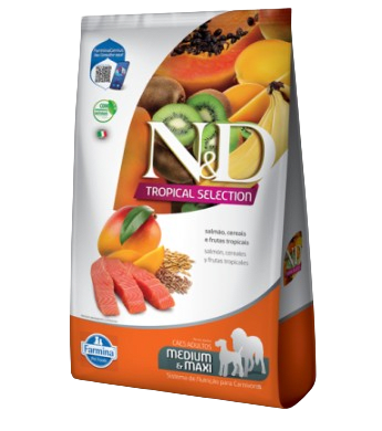 N&d perro adul med tropical salmon