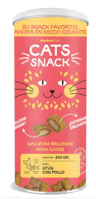 cats snack tarro galletas rellenas 200gr