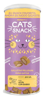 cats snack tarro galletas rellenas 200gr