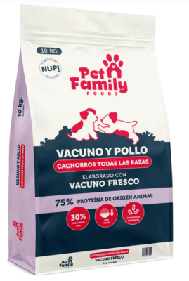 pet family vacuno/pollo puppy