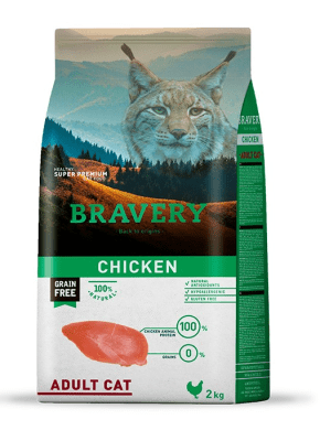 bravery pollo adulto gato