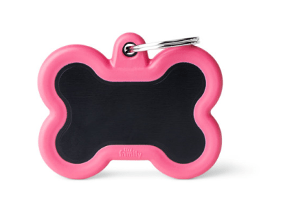 placa my family black bone alu pink rubber