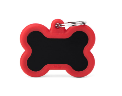 placa my family black bone alu red rubber