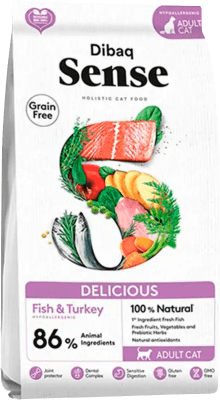 sense gato adulto pescado/pavo