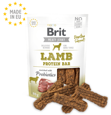 brit jerky snack perro lam protein bar