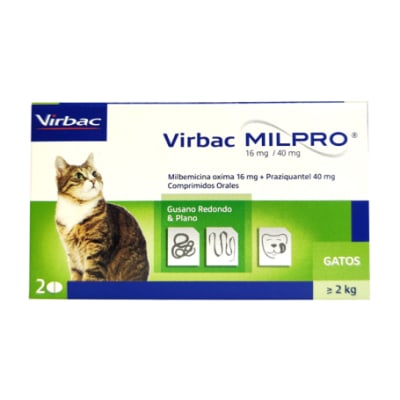 virbac milpro gatos x2