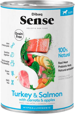 sense puppy lata pavo/salmon