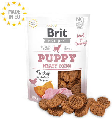 brit jerky snack puppy turkey meaty coins