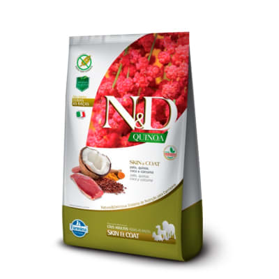 n&d adulto skin coat pato quinoa