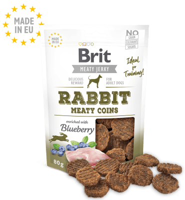 brit jerky snack perro rabbit meaty coins
