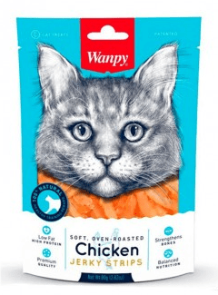 wanpy gato jerky strips pollo
