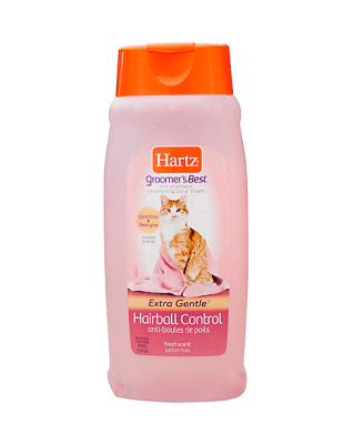 hartz shampoo hairball control gatos
