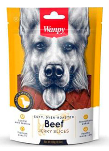 wanpy perro jerky slices vacuno