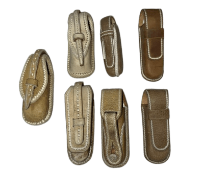 funda cortapluma cuero crudo