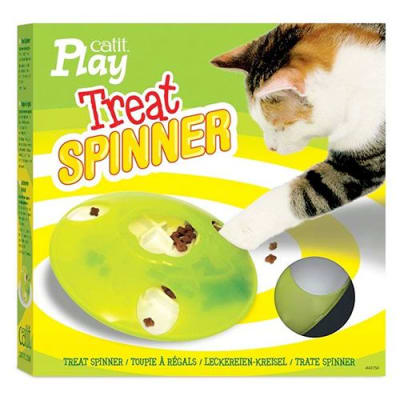 cat it play treat spinne