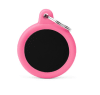 placa my family black circle alu pink rubber1