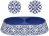plato ceramico doble azul mosaico2