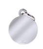 placa my family big round chromed brass1