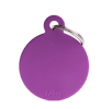 placa my family round alu purple1