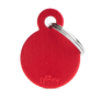 placa my family round alu red1