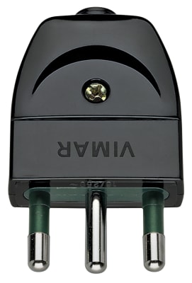 ENCHUFE MACHO VOLANTE 2P+T 16A 250V NEGRO VIMAR