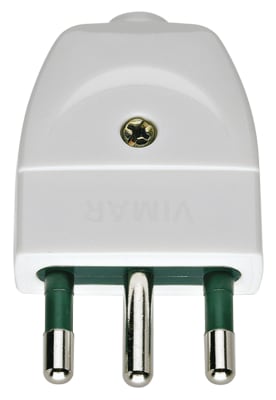 ENCHUFE MACHO VOLANTE 2P+T 16A 250V BLANCO VIMAR