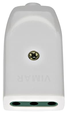 ENCHUFE HEMBRA VOLANTE  2P+T 10A 250V BLANCO VIMAR1
