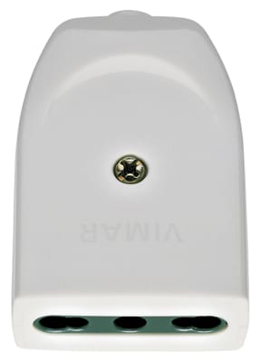 ENCHUFE HEMBRA VOLANTE 2P+T 16A 250V BLANCO VIMAR