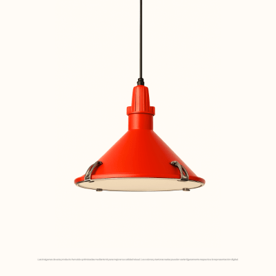 LAMPARA COLGANTE TRENCH IP44 31CM NARANJA E271