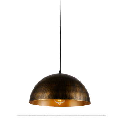LAMPARA COLGANTE CAMPANA BRONCE E27