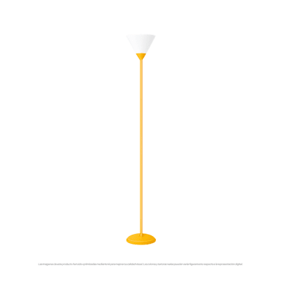 LAMP. PIE ANTORCHA E27 MAX 60W MOSTAZA/BLANCO S/A1