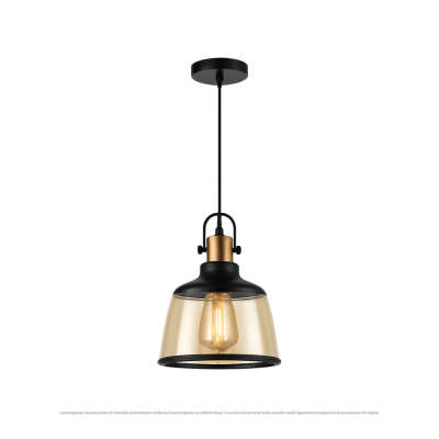 LAMPARA COLGANTE BRONCE NEGRO E271