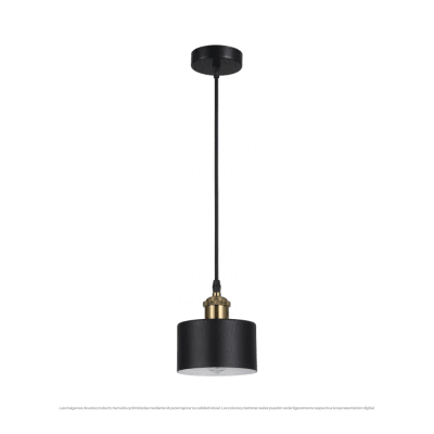 LAMPARA COLGANTE NEGRA 1XE27